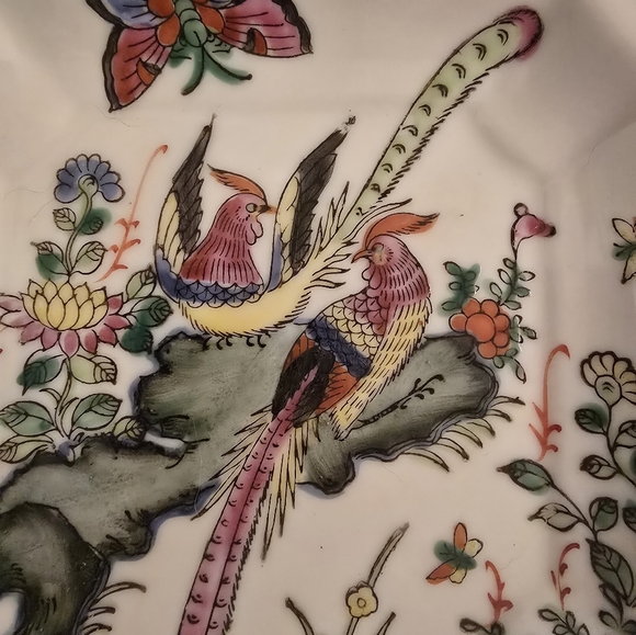 Oriental Objects D'Art Decorative Square Dish- Made in Macau - Picture 2 of 3